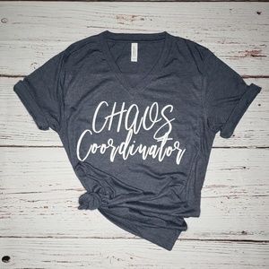 Chaos Coordinator V Neck Bella Canvas Graphic Tee